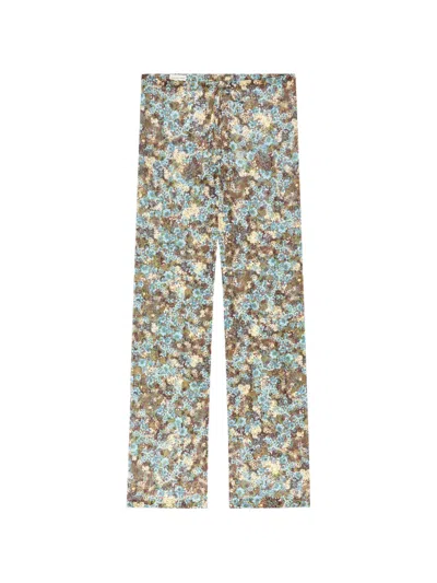 Dries Van Noten Elasticated Pleated Pants In Multi