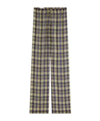 Dries Van Noten Elasticated Pleated Pants In Multi