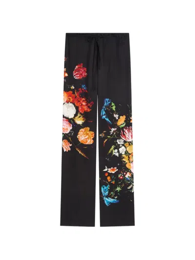 Dries Van Noten Elasticated Viscose Pants In Black