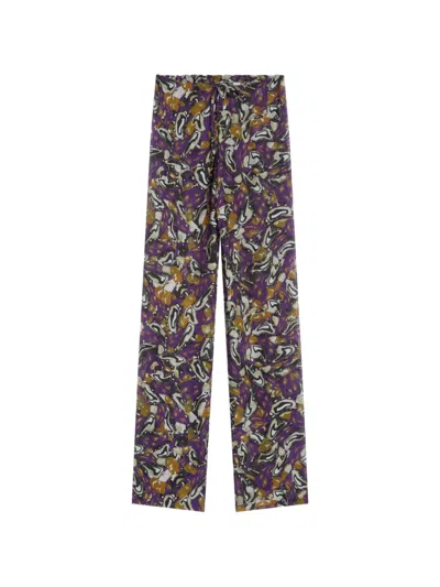Dries Van Noten Elasticated Viscose Pants In Multi