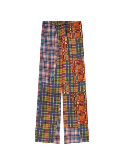 Dries Van Noten Elasticated Viscose Pants In Multi