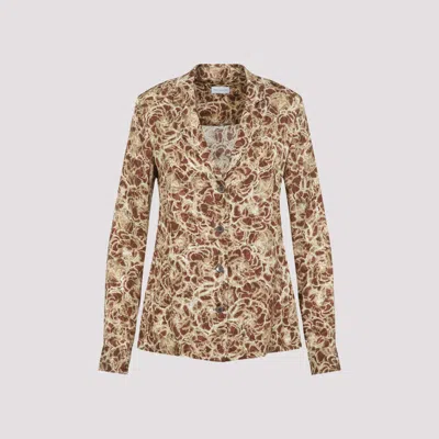 Dries Van Noten Colla Shirt In Brown