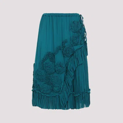 Dries Van Noten Elegant Midi Skirt For Women In Green