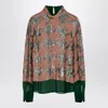 Dries Van Noten Women's Green/pink/silver Blouse With Sequins Shirt | Size 38 | 0107449320 In Green