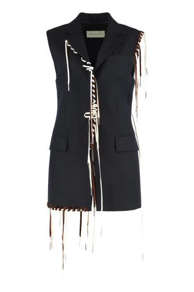Dries Van Noten Elegant Single-breasted Vest In Black