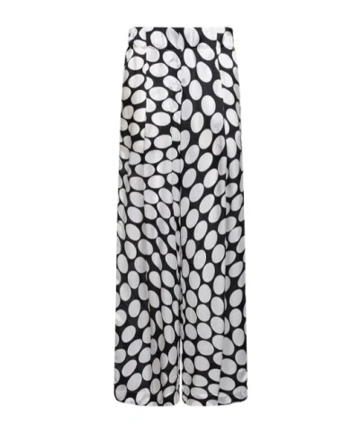 Dries Van Noten Ellipse Print Wide-leg Pants In Multi
