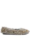 Dries Van Noten Jewel Ballerina With Three-dimensional Applications In Multi