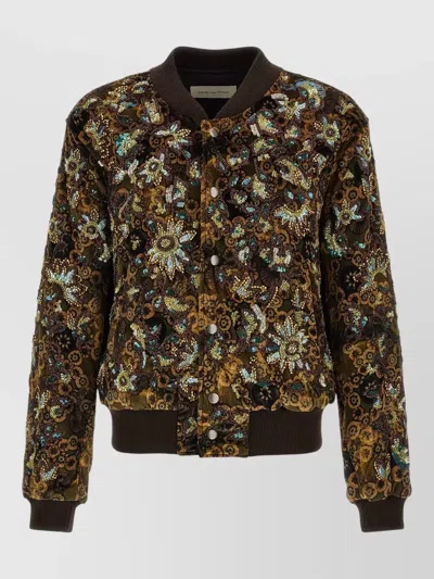 Dries Van Noten Embellished Bomber Jacket In Multi