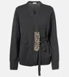 Dries Van Noten Womens Dark Grey Tiah Embellished-patch Cashmere Cardigan In Gray