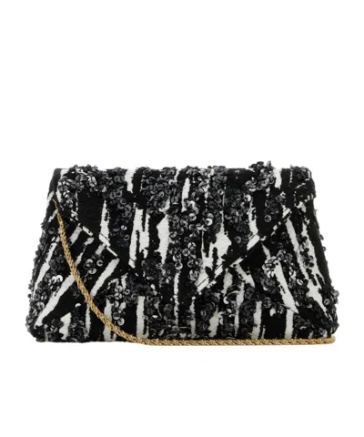 Dries Van Noten Embellished Chain Linked Crossbody Bag In Black