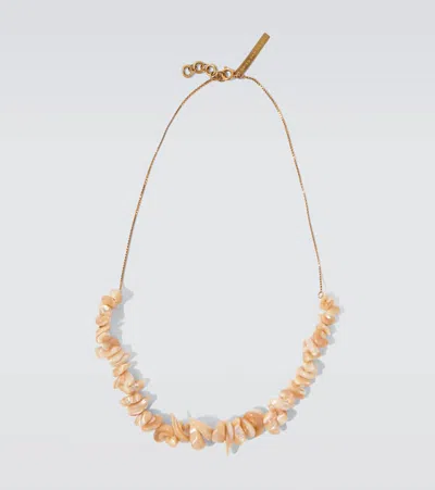 Dries Van Noten Embellished Chain Necklace In Gold