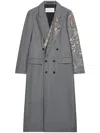 Dries Van Noten Razon Bis Emb 1307 M.w.coat Raf In Gray