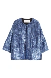 Dries Van Noten Womens Blue Violini Sequin-embellished Padded Crepe Jacket In Blue