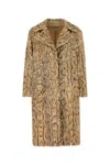 Dries Van Noten Ricca Python-print Sequin-embellished Coat
