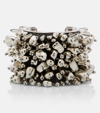 Dries Van Noten Embellished Cuff Bracelet In Silver