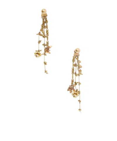 Dries Van Noten Embellished Earrings In Gold
