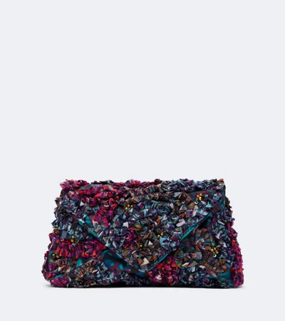 Dries Van Noten Embellished Embroidered Clutch In Multicoloured