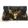 Dries Van Noten Envelope Flap Embellished Clutch Bag In Black