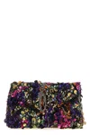 Dries Van Noten Envelope Medium Sequined Satin Clutch In Multi