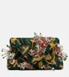 Dries Van Noten Embellished Jacquard Clutch In Multi