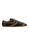 Dries Van Noten Embellished Lace-up Sneakers In Black