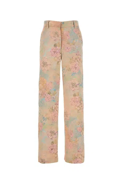 Dries Van Noten Embellished Linen Blend Paxy Pant