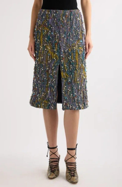 DRIES VAN NOTEN DRIES VAN NOTEN EMBELLISHED MIDI SKIRT
