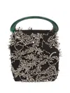 Dries Van Noten Beaded Strap Handbag With Embellished Top Handle In Black