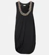 Dries Van Noten Embellished Minidress In Black