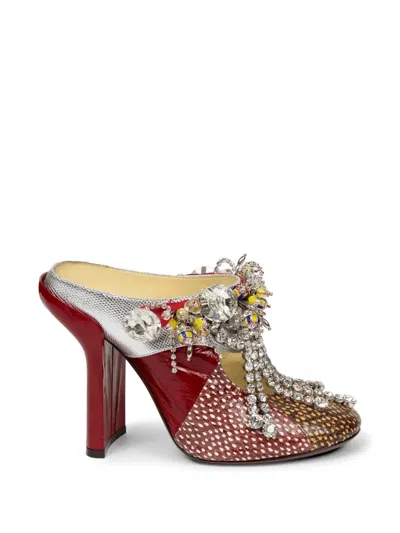 Dries Van Noten Embellished Mules In Multi