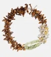 Dries Van Noten Embellished Necklace In Brown