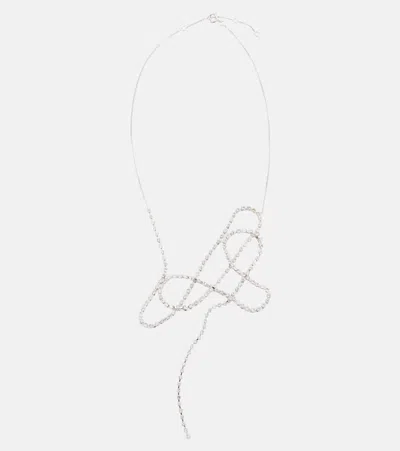 Dries Van Noten Embellished Necklace In Grey