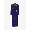 DRIES VAN NOTEN EMBELLISHED NOTCH-LAPEL RELAXED-FIT WOVEN COAT