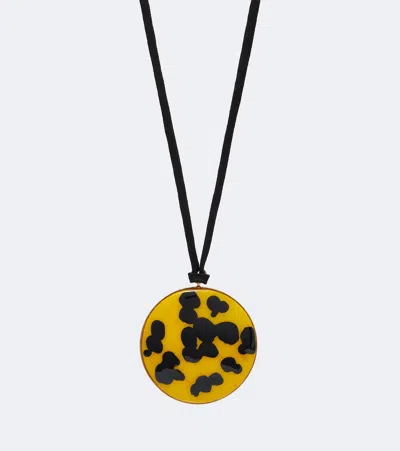 Dries Van Noten Embellished Pendant Necklace In Yellow