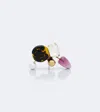 Dries Van Noten Handmade Glass Disc Shell Paste Ring In Multi