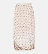 Dries Van Noten Sokna Embellished Midi Skirt In Pink