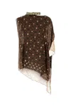 Dries Van Noten Embellished Silk-chiffon And Crepon Top