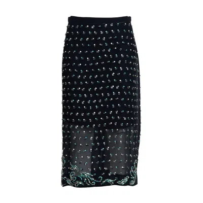 Dries Van Noten Embellished Skirt In Blue