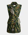 Dries Van Noten Embellished Sleeveless Blazer In Multi