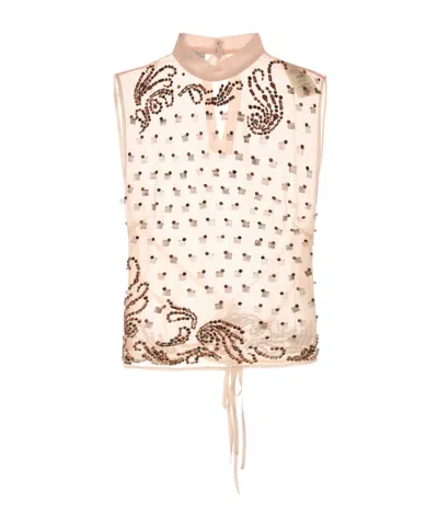 DRIES VAN NOTEN DRIES VAN NOTEN EMBELLISHED SLEEVELESS TOP