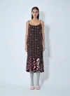 Dries Van Noten Embellished Slip Midi Dress In Black