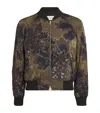 Dries Van Noten Mens Brown Bead-embellished Abstract-pattern Regular-fit Woven Bomber Jacket In Brown