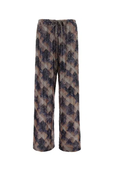 Dries Van Noten Embellished Viscose Puvis Wide-leg Pant In Multi