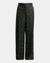 Dries Van Noten Chic Wide Leg Trousers Featuring Pockets In Black
