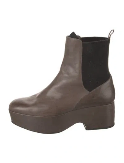 Pre-owned Dries Van Noten Embossed Leather Chelsea Boots In Multi