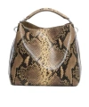 Dries Van Noten Womens Beige Python Leather Top-handle Bag In Green
