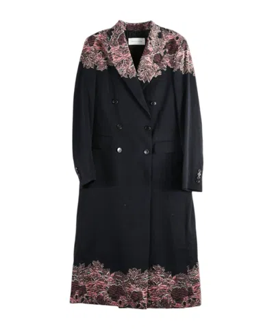 Dries Van Noten Embroidered Coat In Black