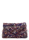 Shop Dries Van Noten Embroidered Envelope Cloqué Clutch Bag In Red