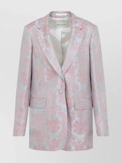 DRIES VAN NOTEN EMBROIDERED FLOWER DESIGN JACKET