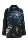 Dries Van Noten Men Embroidered Jacquard Rivne Coat In Black
